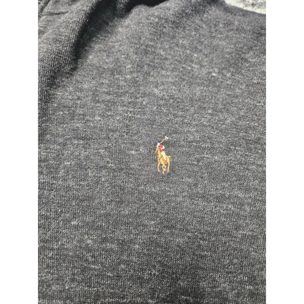 POLO RALPH LAUREN ESTATE RIB 1/4 ZIP PULLOVER SWEATER CHARCOAL GRAY MENS 2XLT